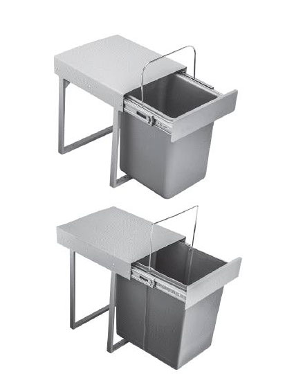 سطل زباله ریلی تک قلو بدنه فلز