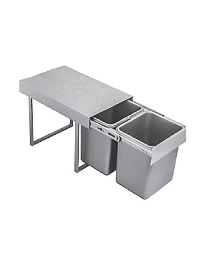 سطل زباله دوقلو ریلی بدنه فلز