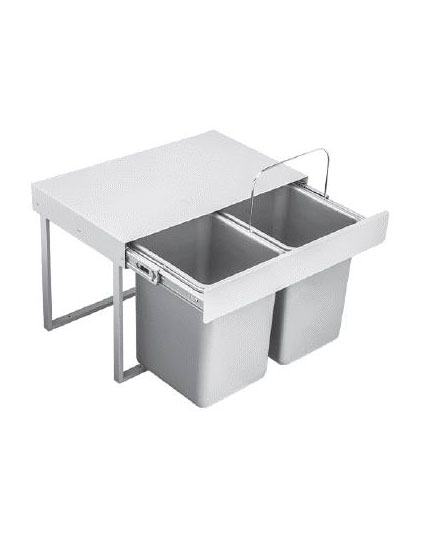 سطل زباله ریلی دوقلو بدنه فلز (عرضی)